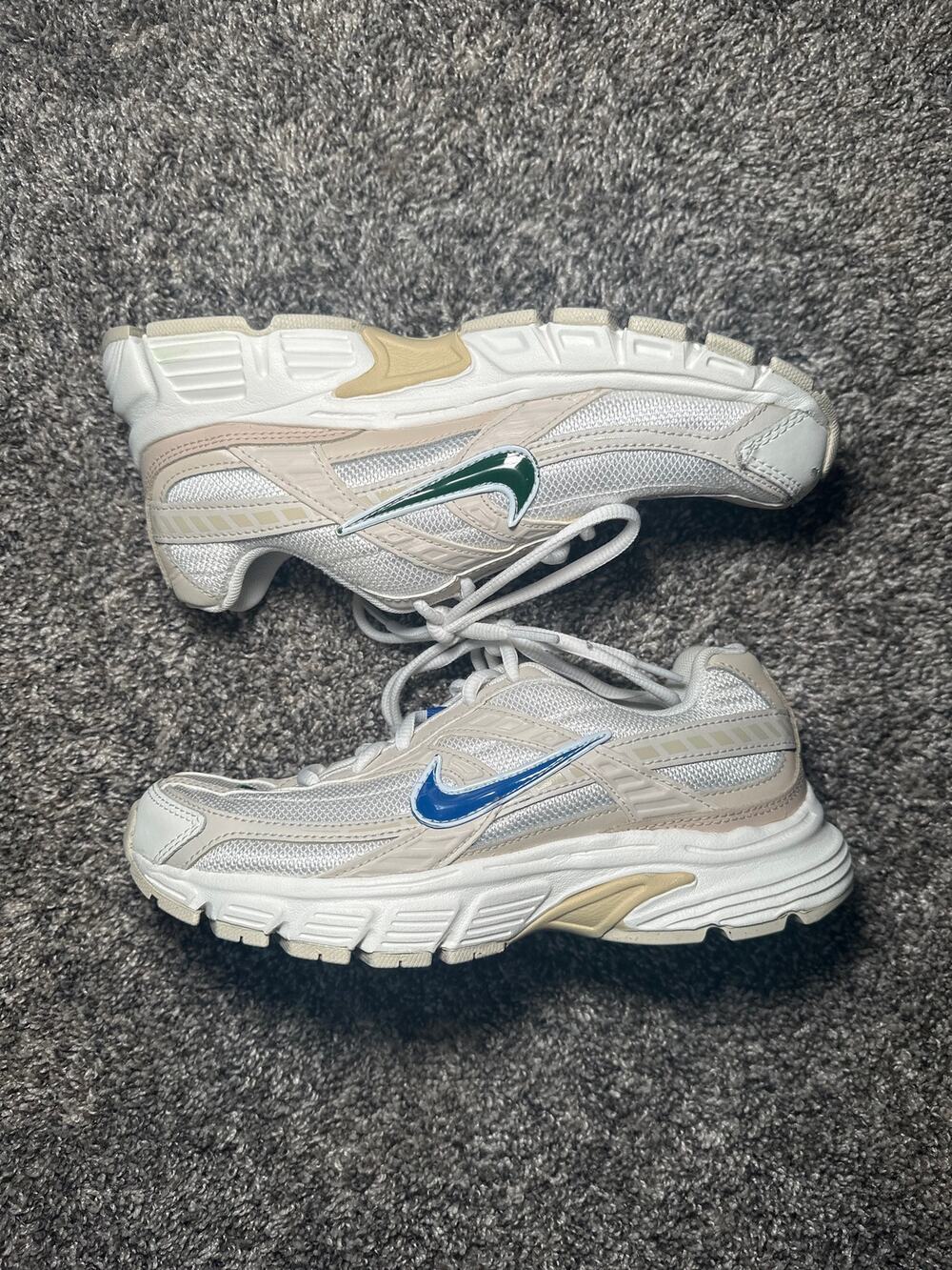 Nike Initiator Shoes Women’s size 6.5 sail blue beige w/ blue & green Nike logos